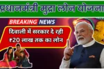 PM Mudra Loan Yojana: दिवाली में सरकार दे रही ₹20 लाख तक का लोन,जाने कैसे ले